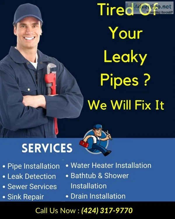 Tired of your leaky Pipes We will fix it