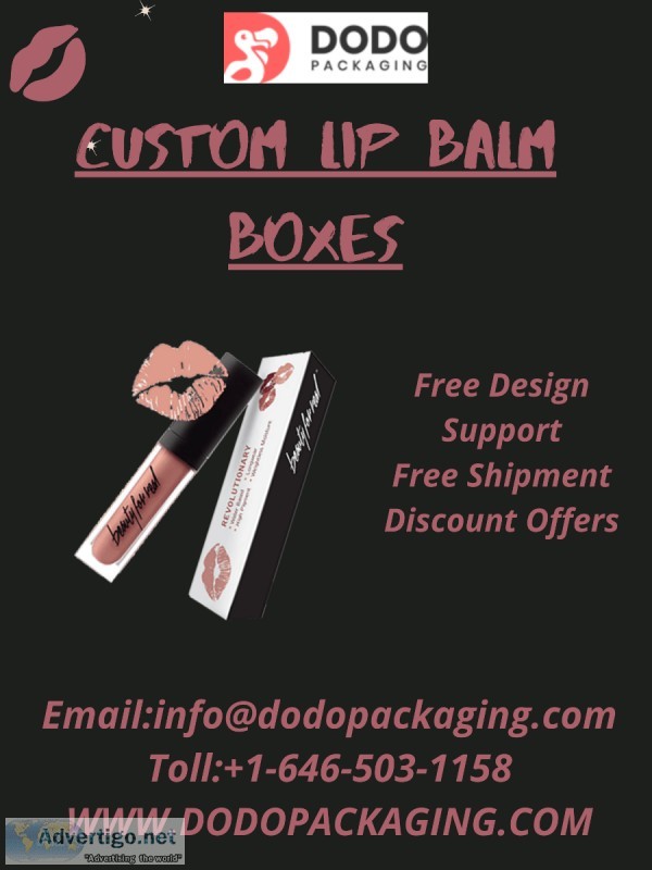 Attractive Custom Lip Balm Boxes  Custom Printed Lip Balm Boxes