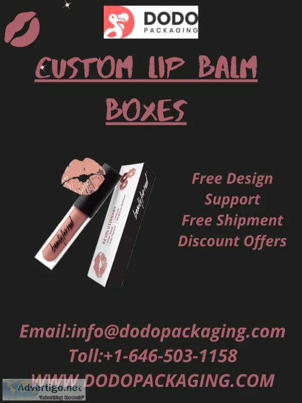 Attractive Custom Lip Balm Boxes  Custom Printed Lip Balm Boxes