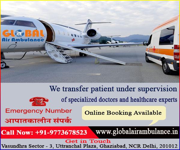 Medical Transfer Air Ambulance Service in Raipur through Medical