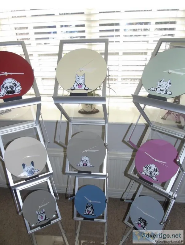 Dogs on clocks