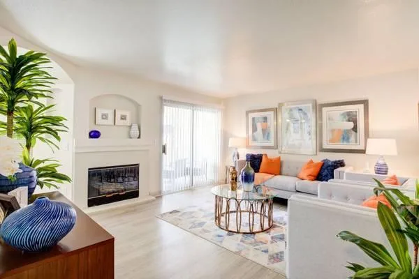 Carport Wood floors Resident lounge with tv