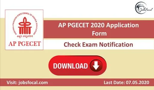 AP PGECET 2020 Application Form End Date Ext Check Exam Notifica