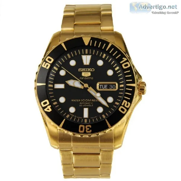 Buy Seiko Brand Gold Tone Automatic Mens Watch