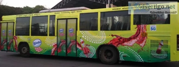 BMTC Volvo AC Bus Advertising - Interior and Exterior Bus Brandi