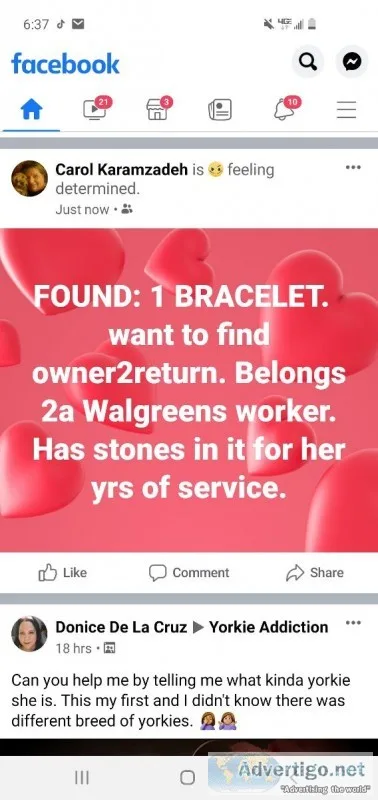 women bracelet found