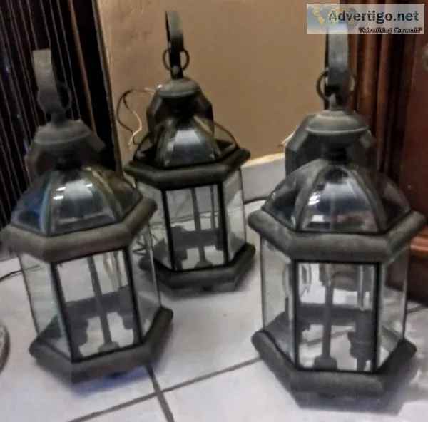 Set of 3 Exterior Wall Lights