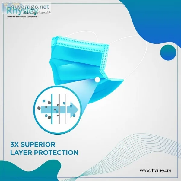 Disposable 3-layer protective face mask/surgical mask