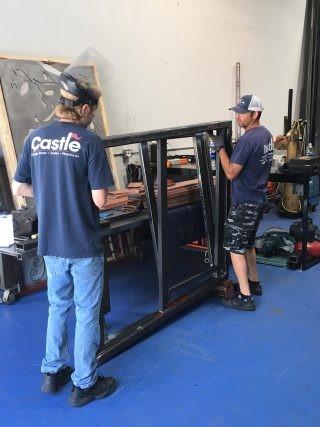 Custom Wood Access Swing Gate in Temecula