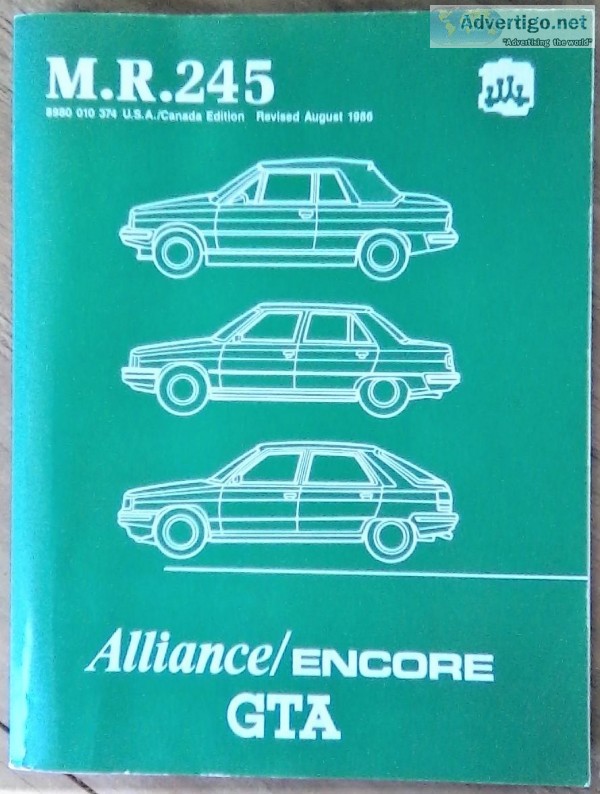 RenaultAllianceGTA Repair Manuals