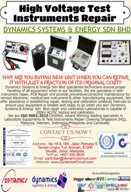 High voltage test instrument