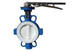 MS  SS 304  SS 316 PTFE  FEP  PFA LINED WAFER TYPE BUTTERFLY VAL