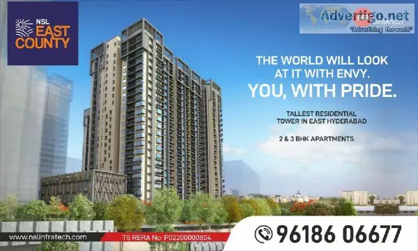 High Rise Apartments in East Hyderabad &ndash NSL East County