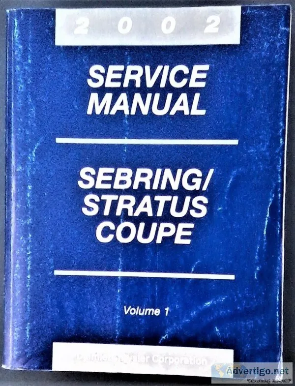 2002 Chrysler SebringStratus Coupe Repair Manual