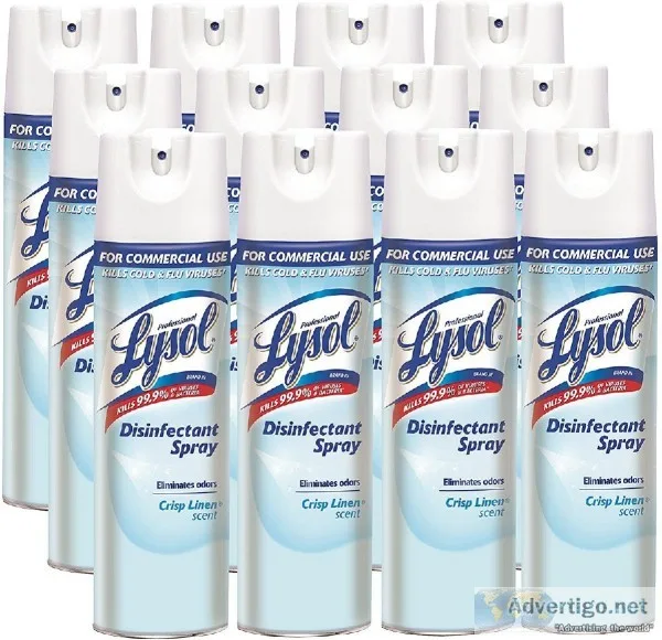 2-Lysol-Disinfectant -Spray-Crisp-Linen-S cent-Kills-99-9%-of- G
