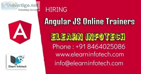 Urgent Requirement for AngularJS Online Trainers
