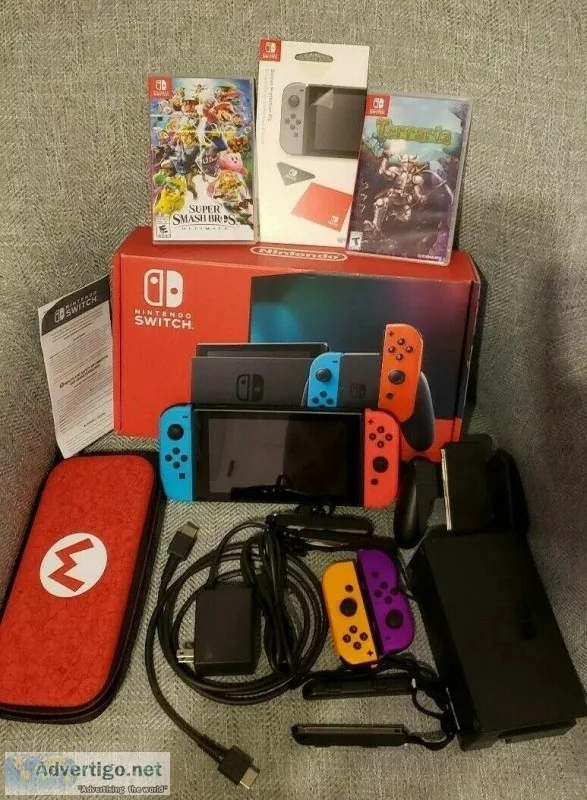 Nintendo Switch with 4 games for sale