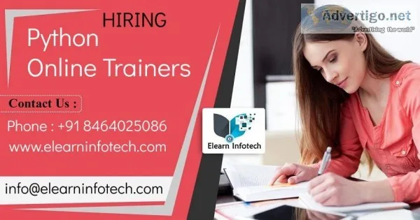 Urgent Requirement for Python Online Trainers
