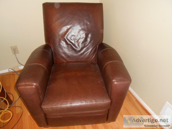 Restoration Hardware Leather Recliner