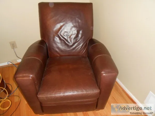 Restoration Hardware Leather Recliner