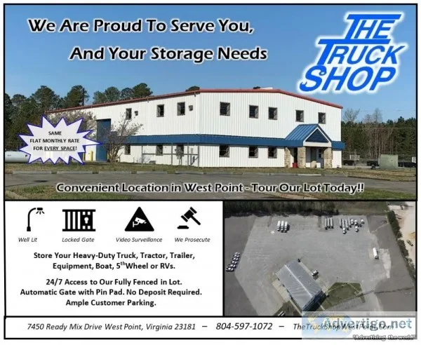 Monthly Lot Storage Leases Available