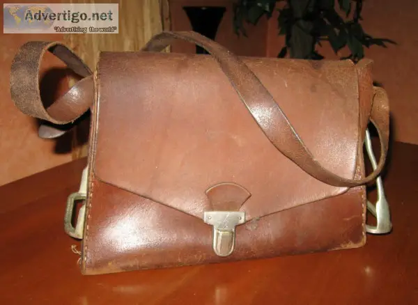 Antique Swiss Animal Brown Leather Doctor s Bag HOMA GRC