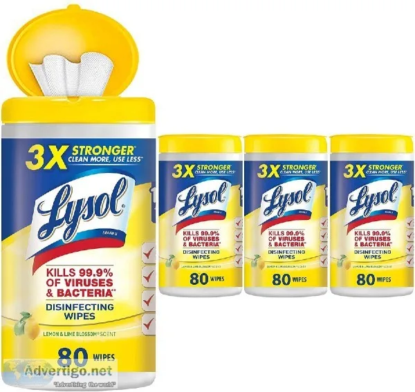 Lysol Disinfecting Wipes Lemon and Lime Blossom 320ct Packaging 
