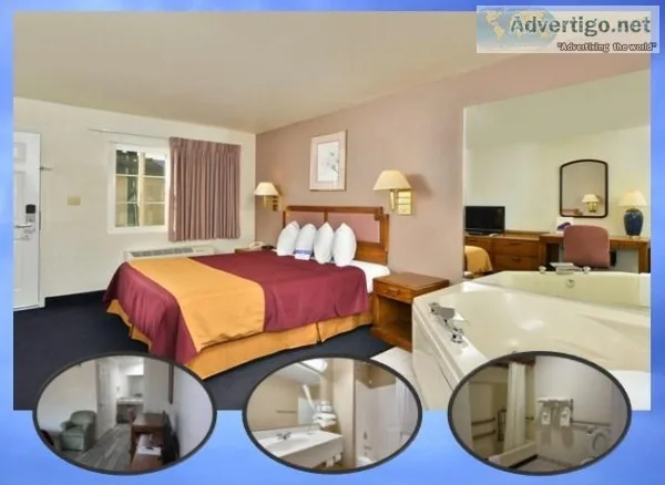 Range of King Queen and Jacuzzi Suites in Redding CA