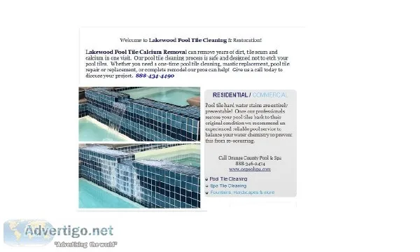Lakewood Pool Tile Cleaning