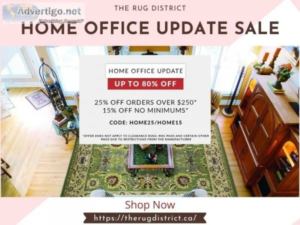 Get Discounted Rugs and Mirrors in Home Office Update Sale
