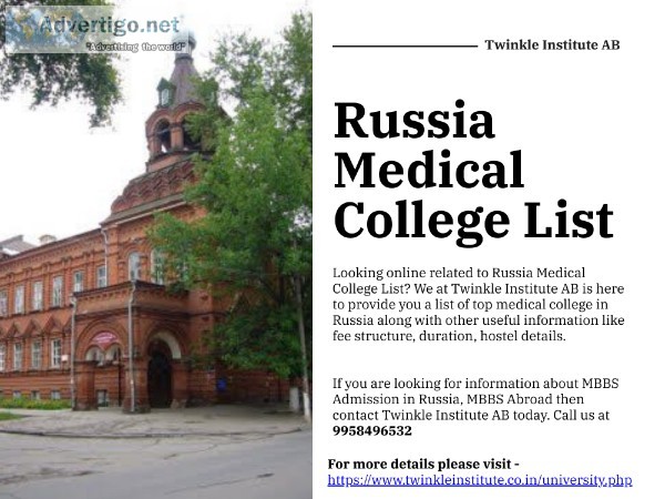 Russia Medical College List - Twinkle Institute AB