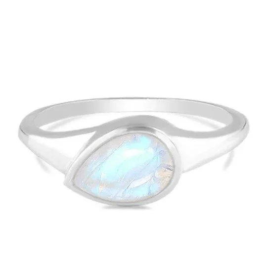 MOONSTONE RING-AQUA LUMINOUS