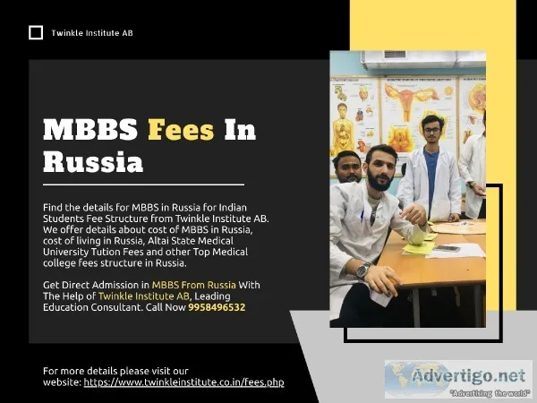 MBBS in Russia For Indian Students Fee Structure