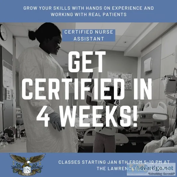 Get Certified in Four Weeks - Certified Nurse Aide Classes
