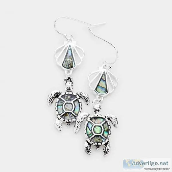 Abalone Turtle Earrings