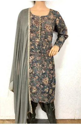 Buy exclusive Hand Painted Kalamkari Suit  Luxurionworld