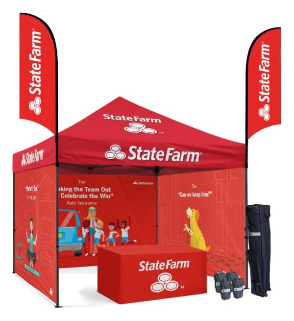 Outdoor Promotional Event Tent With Custom Printed Graphics - At