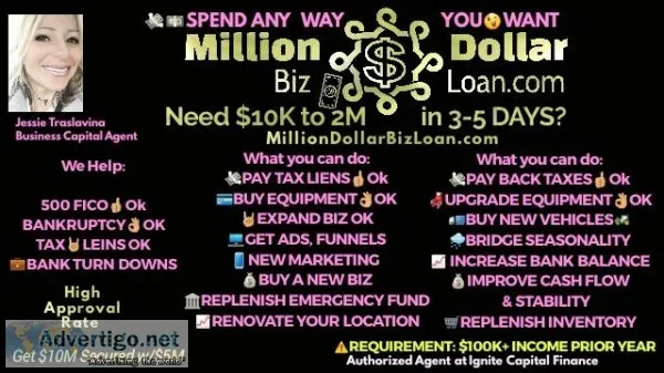Business Owners Get 10K to 2M in 3-5 Days