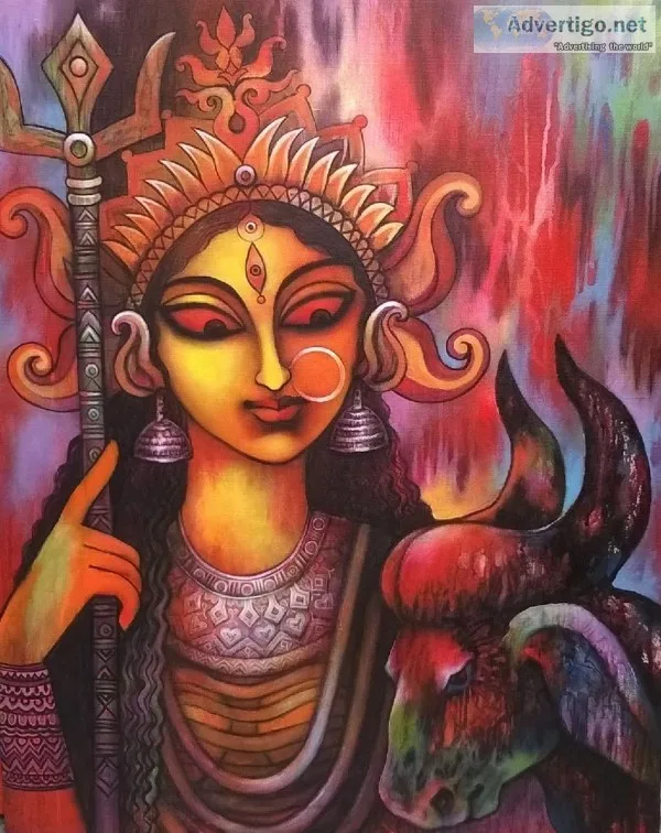 Buy Beauteous Durga paintings here