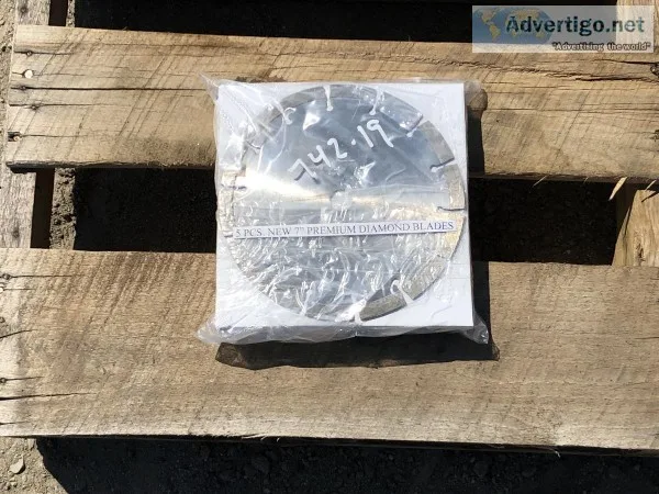 UNUSED 5PC. 7&quot PREMIUM DIAMOND BLADES