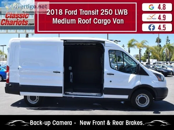 Used 2018 Ford Transit Cargo 250 LWB Medium Roof Van for Sale in