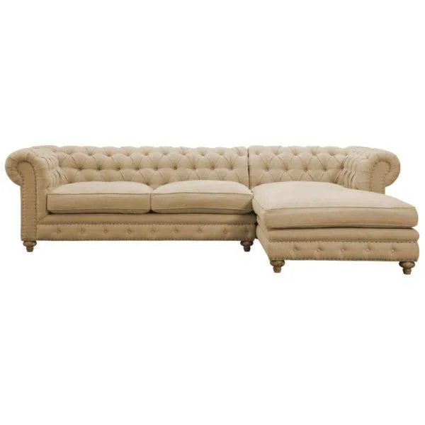 Nandela L Shape Chesterfield Sofa
