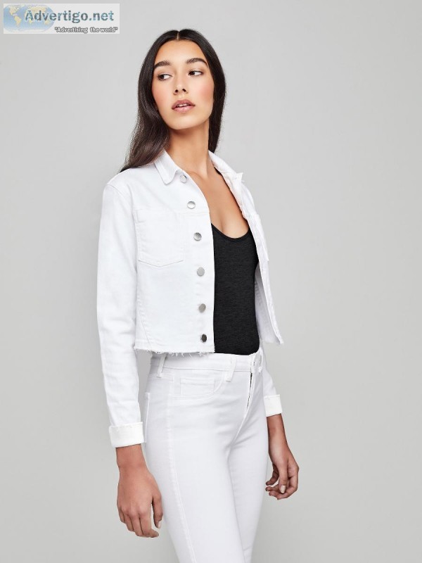 White Denim Jacket Women