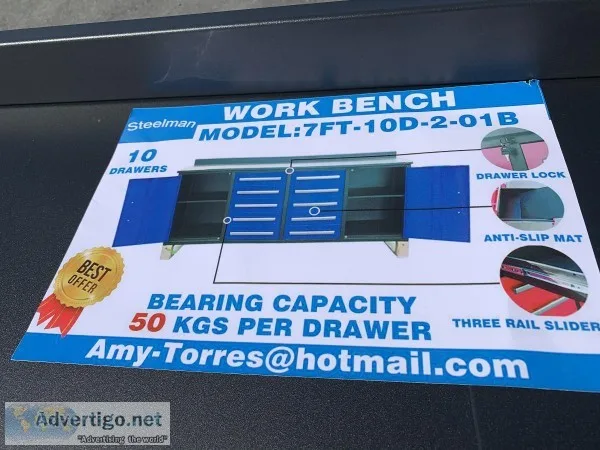 (2) UNUSED STEELMAN 7FT-10D 7  WORKBENCH