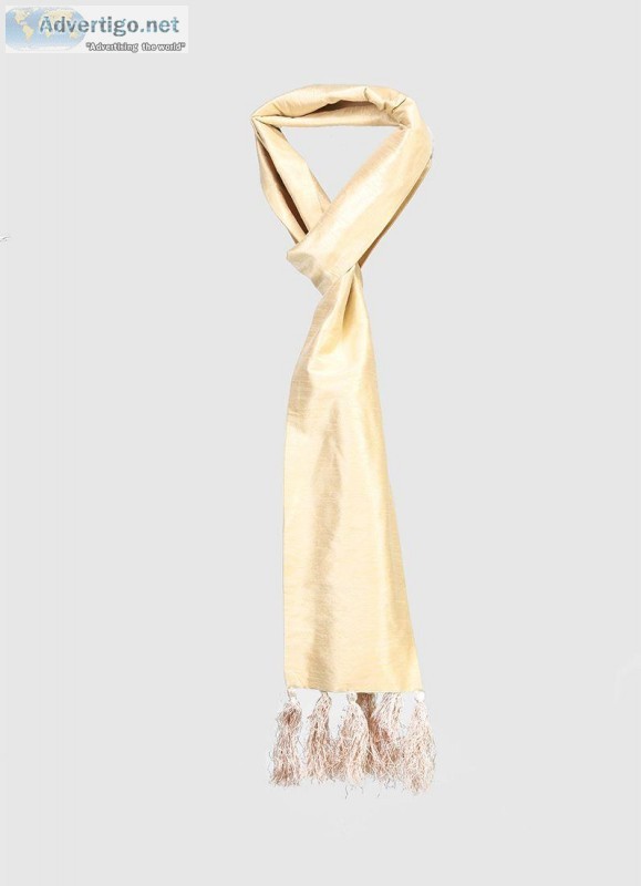 SILK BROCADE EDGE SCARF