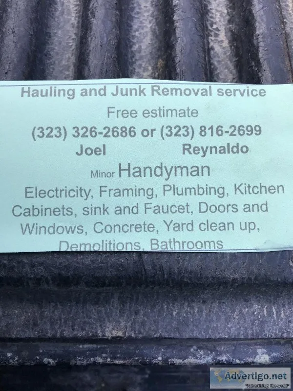 Handyman junk removal services