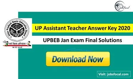 UP Assistant Teacher Answer Key 2020 (69000) UPBEB Jan Exam Fina