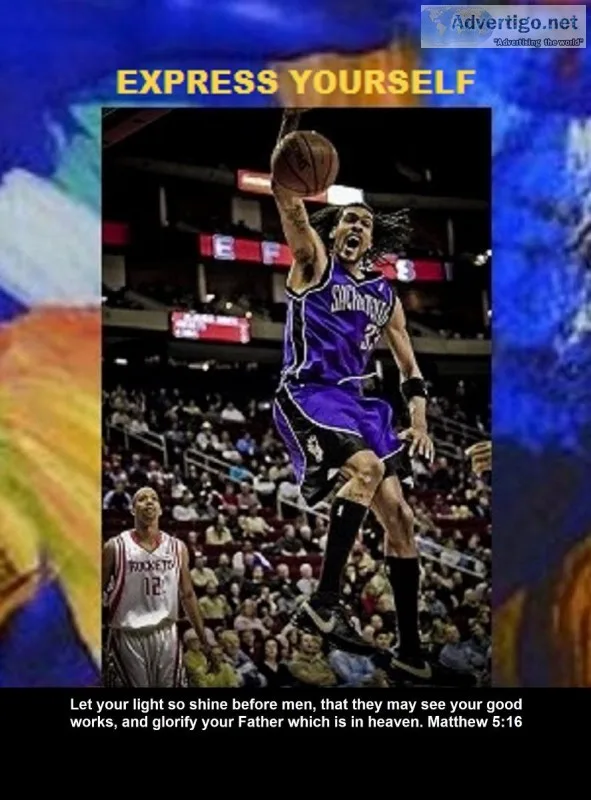 New Man Cave Basketball &quotExpress Yourself&quot Poster