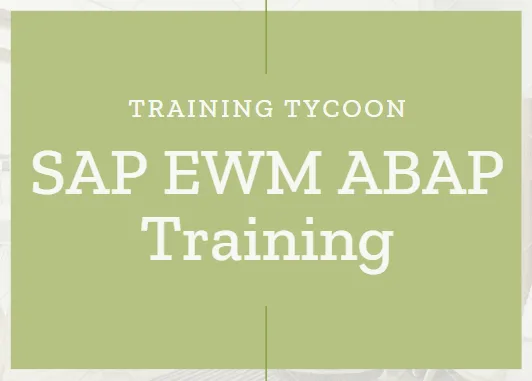 SAP EWM ABAP Training