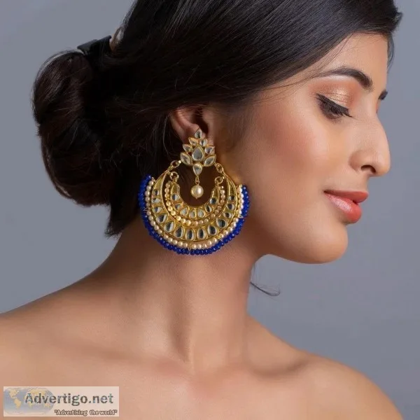 Buy Designer Stone Earrings Online India - Ginghamprive
